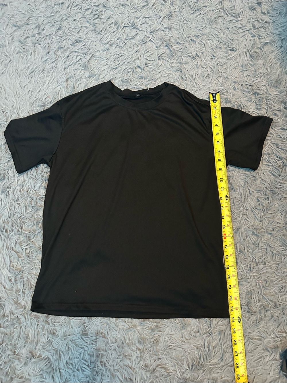 Men's Black Crew Neck Performance T‑Shirt with Graphic on the back